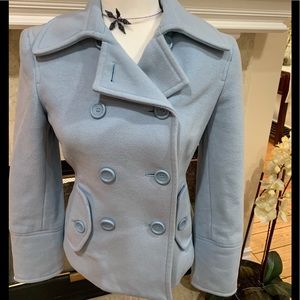 Express design studio pea jacket, XXS, powder blue